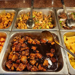 Front: Bourbon Chicken - Good.  Back:  Pepper Chicken - Very Good.