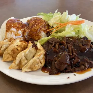 a plate of food on a table