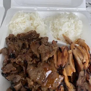 Combo: Teriyaki Chicken &amp; Beef &amp; Chicken