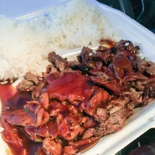 Beef teriyaki.