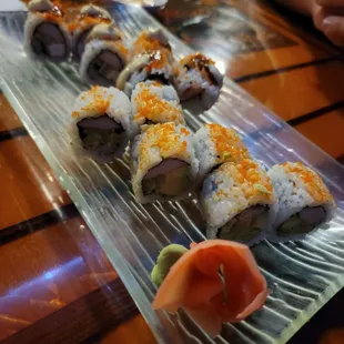 2 rolls for $13 (California and Florida roll)