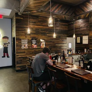 interior, sushi and sashimi