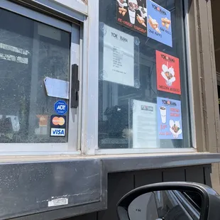 a side view of a window