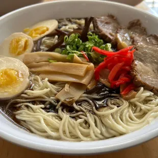 Tonkotsu Ramen with Black Garlic Oil.