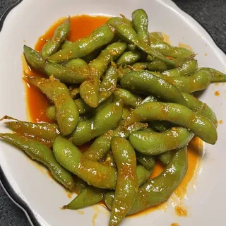 Spicy Garlic Edamame