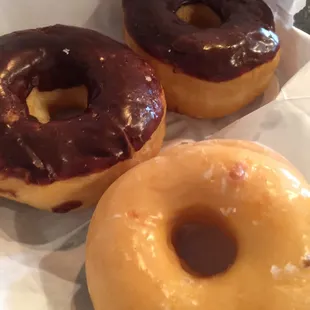 Chocolate frosted and plain