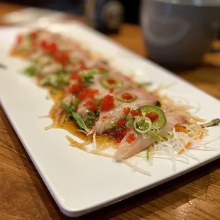 Yellowtail &amp; jalapeño appetizer :)...