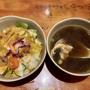 Salad and Miso Soup