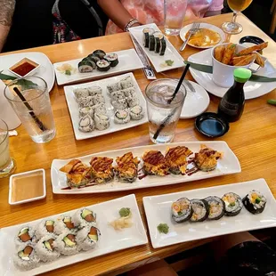 All the happy hour sushi