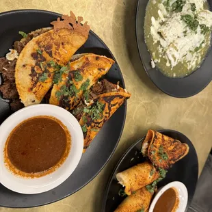 Birria and Enchiladas Verdes