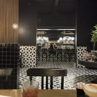 View of the bar from the table