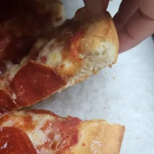 deep dish apparently. Tasted and looked same as regular or Sicilian. nothing &quot;deep&quot; about it
