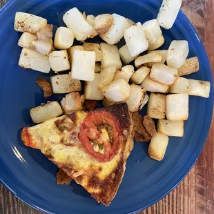 Quiche Lorraine with potatoes