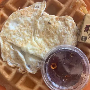 waffles, food