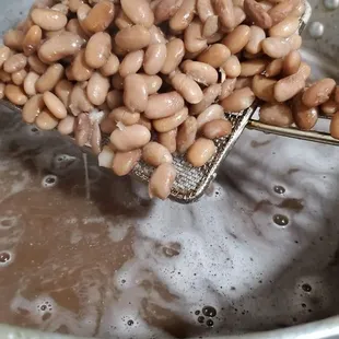 Charro beans made fresh