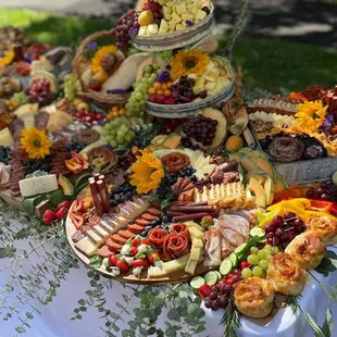 a display of food