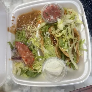 Chicken taco combo