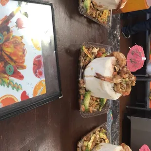 a variety of food items