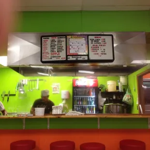 The menu and simple settings.