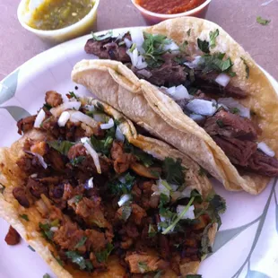 Tacos! Lengua taco and al pastor taco. Taco taco. Dos tacos. Tacorama.