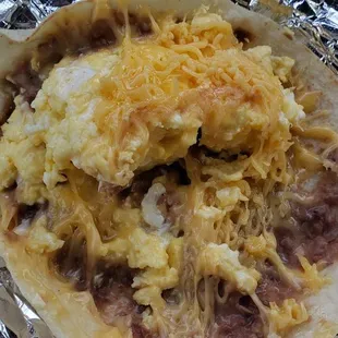 Bean egg cheese taquito