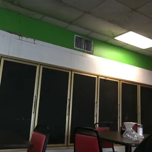 Black painted cooler doors