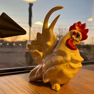 a ceramic chicken