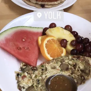 Banana-Blue Crunch Cakes