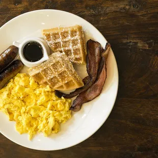 waffles, food