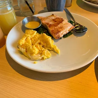 Grilled Salmon & Eggs