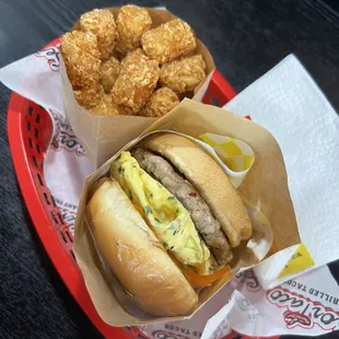 The OG. A little messy so keep it in the paper holder. Tots were cold.$12