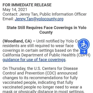 the state still requires face coverings in yolo county