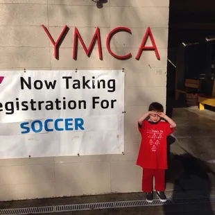 Sporting his Donut Dash shirt.