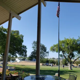 From the outdoor dining patio.