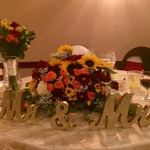 The sweetheart table they did for our son