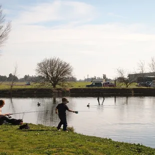 Catch and release pond.