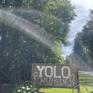 a sign for yolo winery