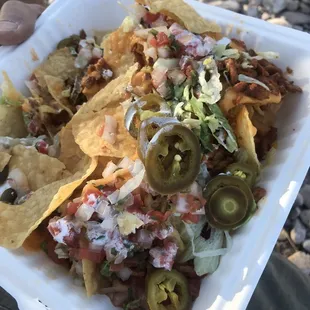 Nachos with pork - sooo good!