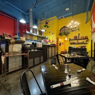 the interior of a restaurant