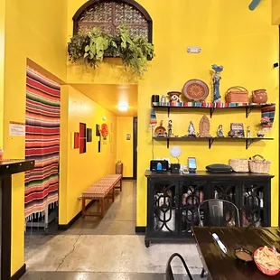 Love the bright color walls