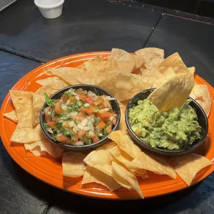 Guacamole and Pico de gallo