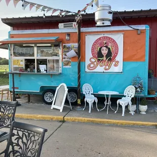 a colorful food truck