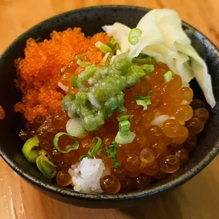 Mini Ikura with Tobiko Don Rice