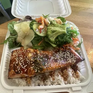 Grilled Cooked Salmon Teriyaki Rice Sandwich 4 Pieces