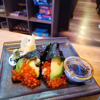 Ikura Hand Roll Alaska Salmon Roe