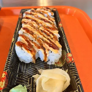 a plate of sushi