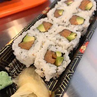 a plate of sushi