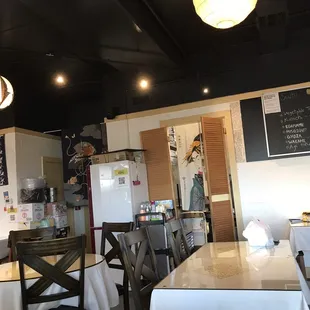 the dining area of a restaurant