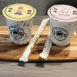 Oats yogurt &amp; purple rice yogurt