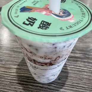 purple rice yogurt drink